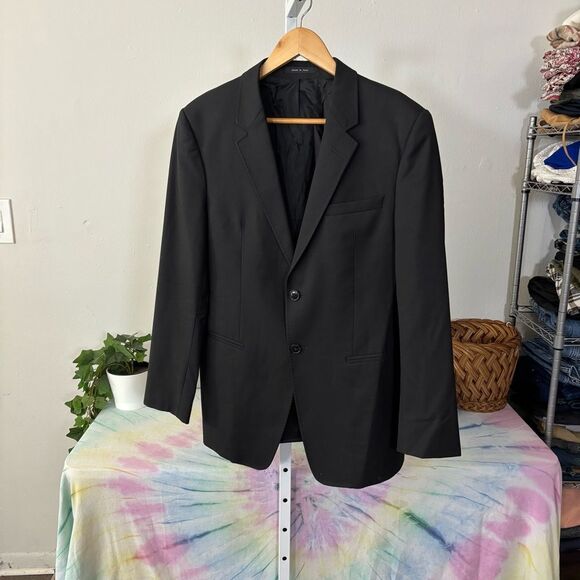 Emporio Armani size 50R Men's Black Suit Blazer Jacket quiet luxury 100% wool - Picture 3 of 10